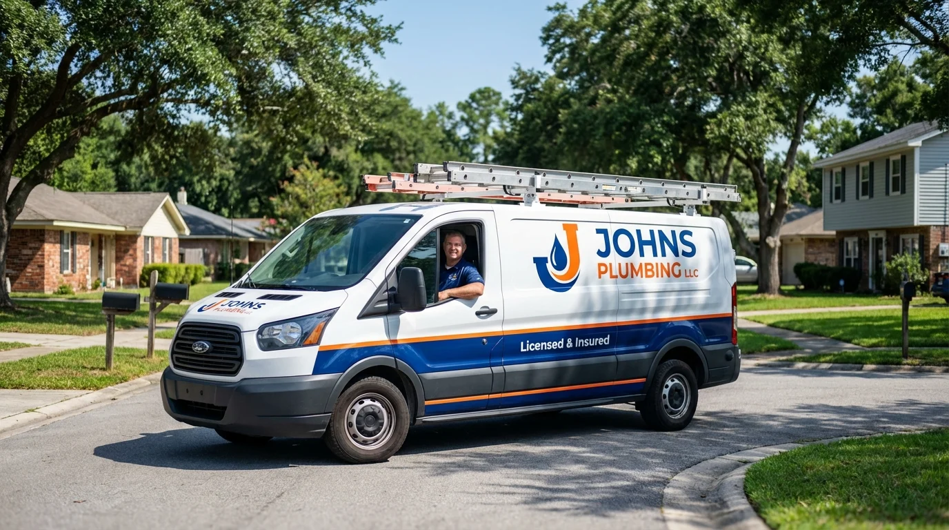 Johns Plumbing LLC service van in Lebanon Junction, KY