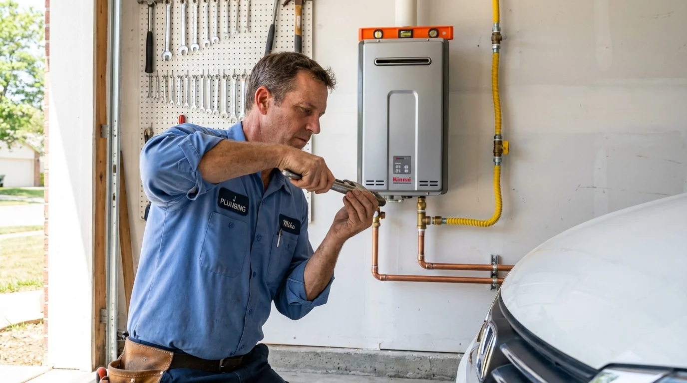 Tankless water heater installation by a Johns Plumbing LLC plumber in Lebanon Junction